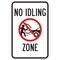 Signmission No Idling Zone, Heavy-Gauge Aluminum Rust Proof Parking Sign, 12" x 18", A-1218-25078 A-1218-25078 - alternate 1